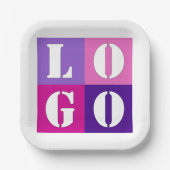 Elegante, einfache Personalisierte Hochzeit Pappteller (Vorderseite)