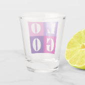 Elegante, einfache Personalisierte Hochzeit Schnapsglas (Rückseite)