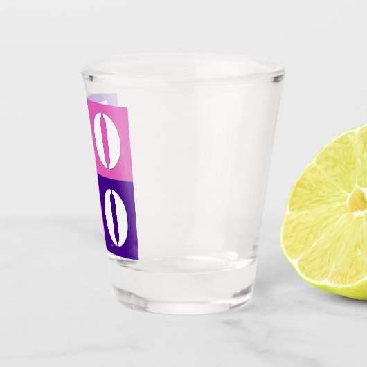 Elegante, einfache Personalisierte Hochzeit Schnapsglas (Rechts)