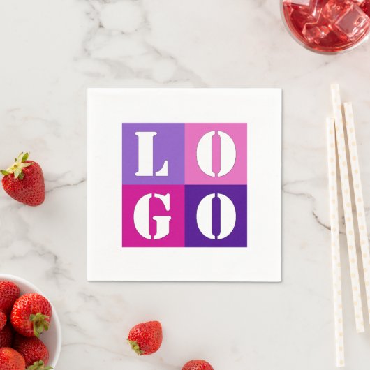 Elegante, einfache Personalisierte Hochzeit Serviette (Beispiel)