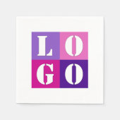 Elegante, einfache Personalisierte Hochzeit Serviette (Vorderseite)