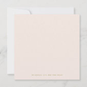 Elegante Einfache Personalisierte Stationery Blush Mitteilungskarte (Rückseite)
