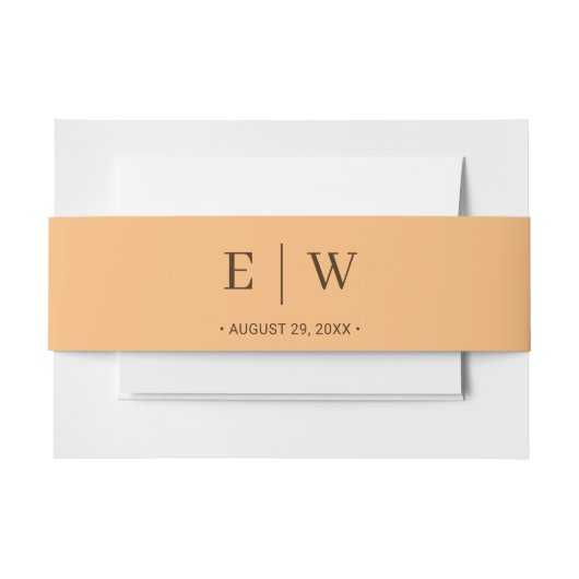 Elegante Einfache Pfirsicheife Einladungsbanderole (Vorderseite Beispiel)