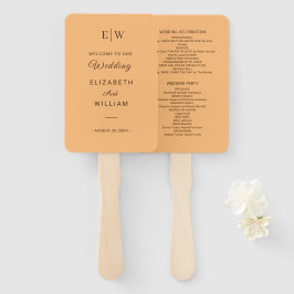 Elegante Einfache Pfirsicheife Fächer