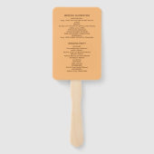 Elegante Einfache Pfirsicheife Fächer (Rückseite)