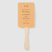 Elegante Einfache Pfirsicheife Fächer (Vorderseite)