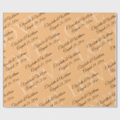 Elegante Einfache Pfirsicheife Geschenkpapier (Flach)