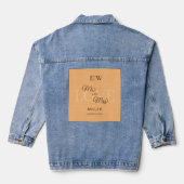 Elegante Einfache Pfirsicheife Jeansjacke (Rückseite)