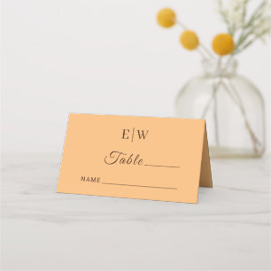 Elegante Einfache Pfirsicheife Platzkarte