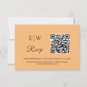 Elegante Einfache Pfirsicheife RSVP Karte (Vorderseite)