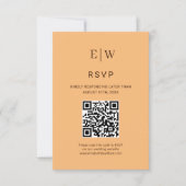 Elegante Einfache Pfirsicheife RSVP Karte (Vorderseite)
