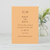 Elegante Einfache Pfirsicheife Save The Date (Stehend Vorderseite)