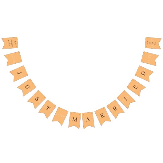 Elegante Einfache Pfirsicheife Wimpelkette (Alle)