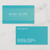 Elegante einfache professionelle Metallbrillo Visitenkarte (Vorne/Hinten)