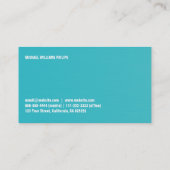 Elegante einfache professionelle Metallbrillo Visitenkarte (Rückseite)