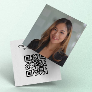 Elegante einfache professionelle QR-Minimalist-Kop Quadratische Visitenkarte