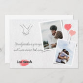 Elegante Einfache romantische Valentinstag Fotokar Feiertagskarte (Vorne/Hinten)