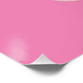 Elegante Einfache rosa Blume Poster (Ecke)