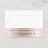 Elegante einfache Rose Gold Ombre Rabattkarte (Rückseite)