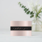 Elegante einfache Rose Gold Ombre Rabattkarte (Stehend Vorderseite)