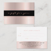 Elegante einfache Rose Gold Ombre Rabattkarte (Vorne/Hinten)