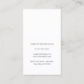 Elegante einfache Rose Gold Scheren Haarstylistin Visitenkarte (Rückseite)