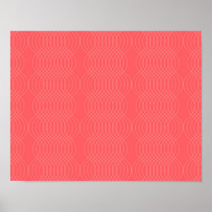 Elegante, einfache, rote, moderne Linienführung Poster