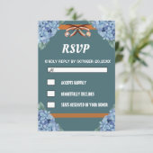 Elegante, einfache RSVP-Karte RSVP Karte (Stehend Vorderseite)