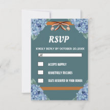 Elegante, einfache RSVP-Karte
