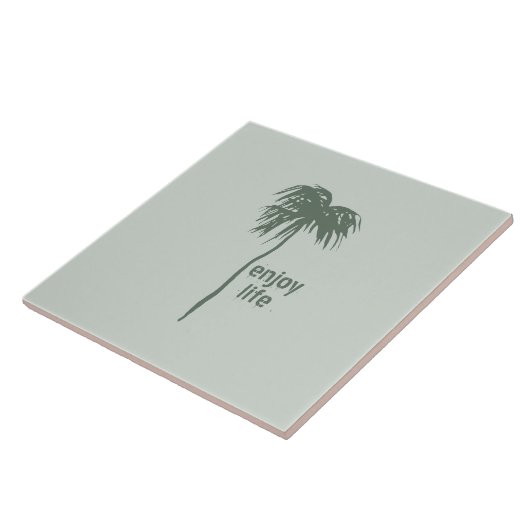Elegante, einfache Sage Palm Tree Genießen Sie das Fliese (Seite)