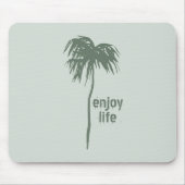 Elegante, einfache Sage Palm Tree Genießen Sie das Mousepad (Vorne)