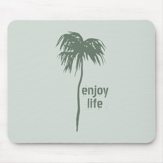 Elegante, einfache Sage Palm Tree Genießen Sie das Mousepad (Vorne)