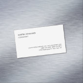 Elegante Einfache Schlichte Schwarz-weiße Visitenk Magnetische Visitenkarte (Beispiel)