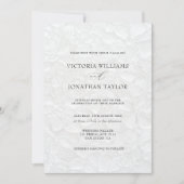 Elegante, einfache Schwarz-Weiß-Hochzeit Einladung (Vorderseite)