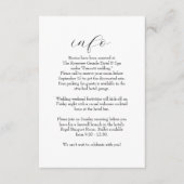 Elegante, einfache Schwarz-Weiß-Informationen zur  Begleitkarte (Vorderseite)