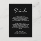 Elegante einfache Schwarz-Weiß-Moderne schicke Hoc Begleitkarte (Vorderseite)