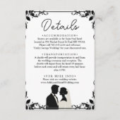 Elegante, einfache Schwarz-Weiß-Paare-Hochzeit Begleitkarte (Vorderseite)
