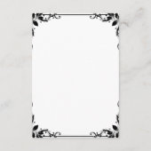 Elegante, einfache Schwarz-Weiß-Paare-Hochzeit Begleitkarte (Rückseite)