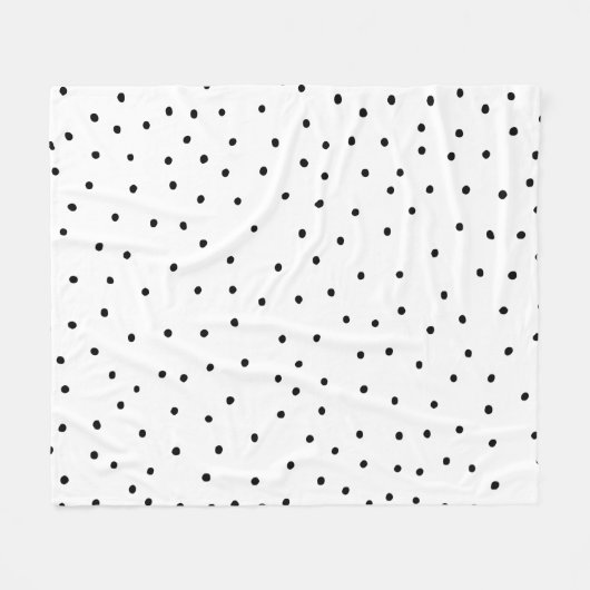 Elegante einfache Schwarz-weiße Fleecedecke (Vorderseite (Horizontal))