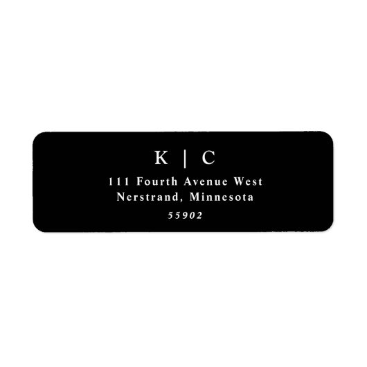 Elegante einfache Schwarz-weiße Hochzeitsstimmung (Vorne)