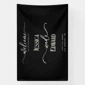 Elegante, einfache Schwarz-weiße moderne Minimalsc Banner (Vertikal)