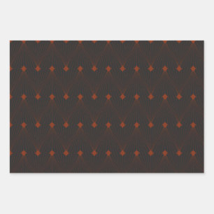 Elegante, einfache schwarze und rote Weihnachten Geschenkpapier Set