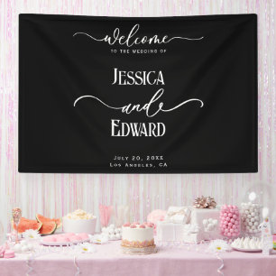 Elegante einfache schwarze weiße moderne Minimal-S Banner
