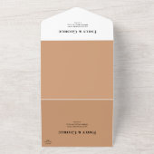 Elegante einfache Script Monogram Chic Moderne Hoc All In One Einladung (Außenbereich)