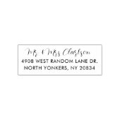 Elegante Einfache Script-Personalisierte Rücksende Permastempel (Design)