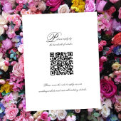 Elegante einfache Script QR Code Wedding RSVP Card Karte