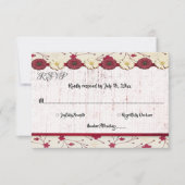 Elegante, einfache Script Sommer-Blumenhochzeit RSVP Karte (Vorderseite)