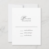 Elegante einfache Script-Wedding RSVP-Karte RSVP Karte (Vorderseite)
