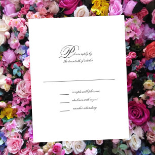 Elegante einfache Script-Wedding RSVP-Karte RSVP Karte