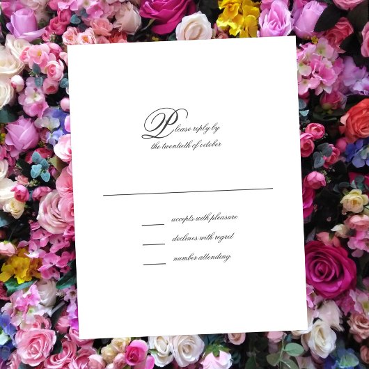 Elegante einfache Script-Wedding RSVP-Karte RSVP Karte